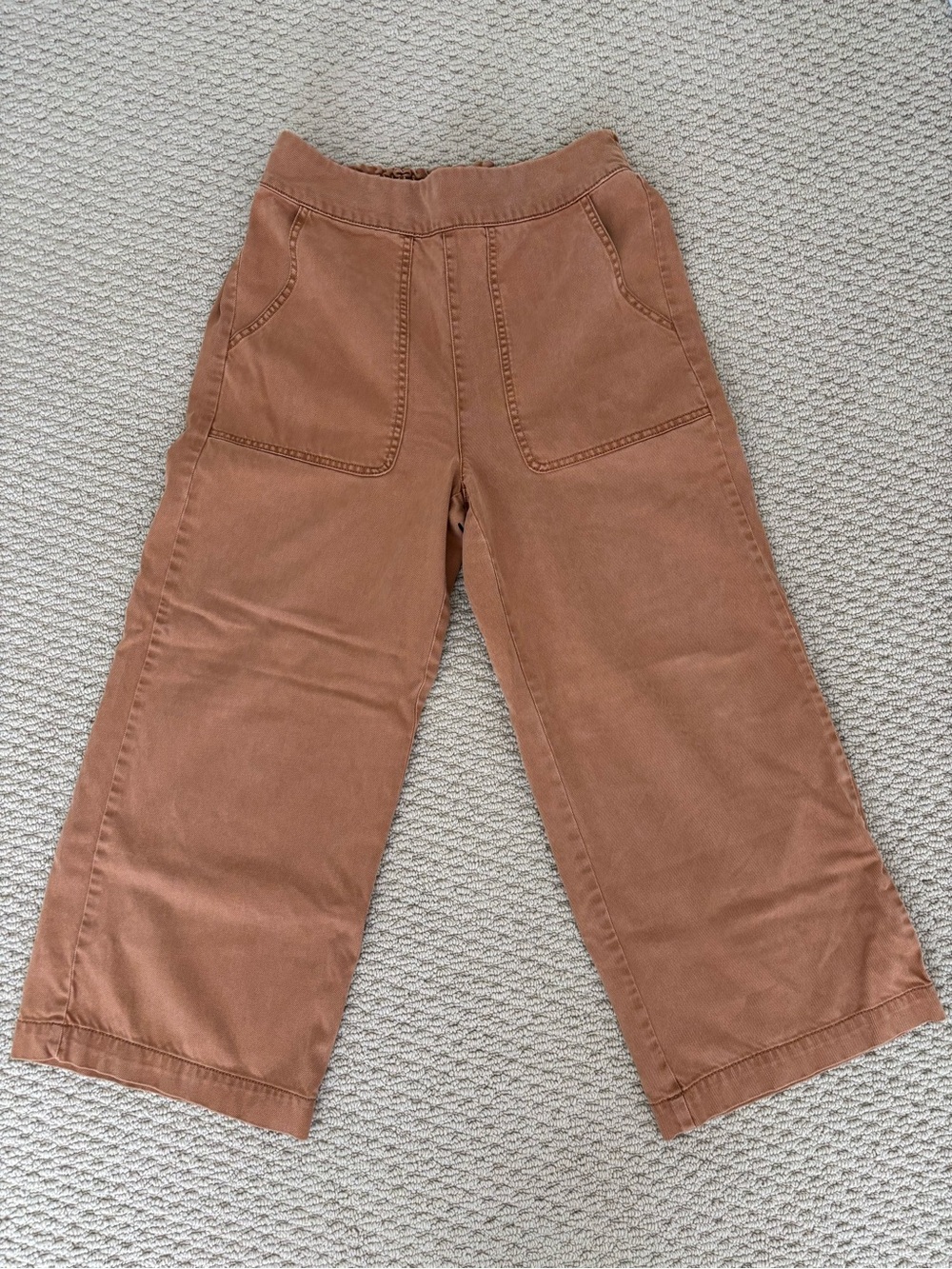 Wide-Leg Utility Pants in Rust